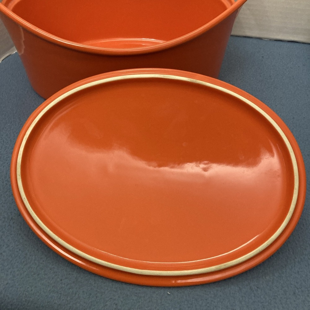 Rachael Ray Orange 4.25 Qt Stoneware Casserole Dish with Matching Lid & Handles - Picture 4 of 9